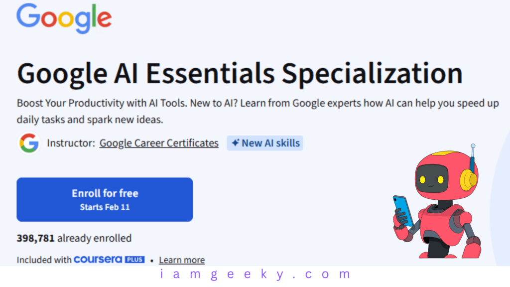 Google AI Essentials Specialization